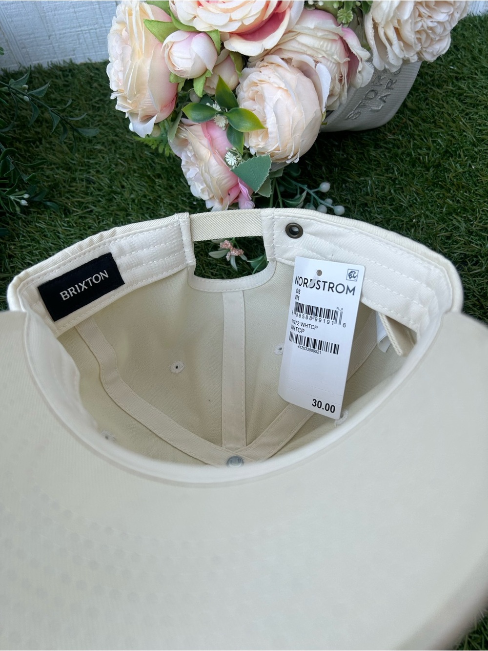Brixton women Cream Baseball Cap with Subtle Embroidered Logo one size like new - Picture 8 of 16